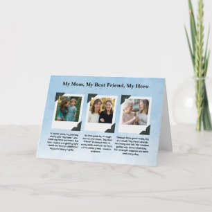 Carte Collage de photos en hommage à Maman
