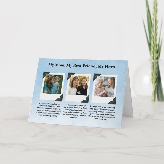 Carte Collage de photos en hommage à Maman (Devant)