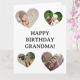 Carte Collage de photos personnalisé pour l'anniversaire