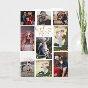 Carte Collage de photos personnalisé pour meilleures ami