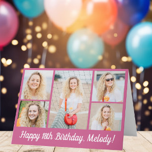 Carte Collage de photos personnalisé pour un joyeux anni