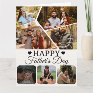 Carte Collage de photos, typographie noire script gros c