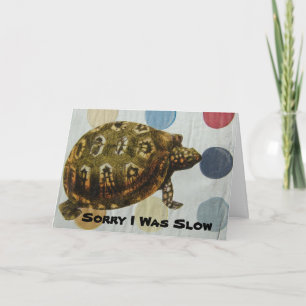 Carte Collage de tortues Anniversaire tardif