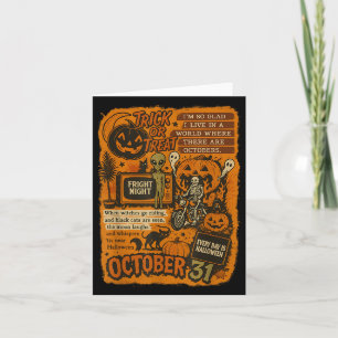 Carte Collage des citations d'art d'Halloween vintage 31