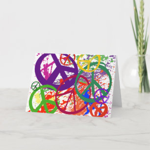 CARTE COLLAGE DU SIGNE DE PAIX