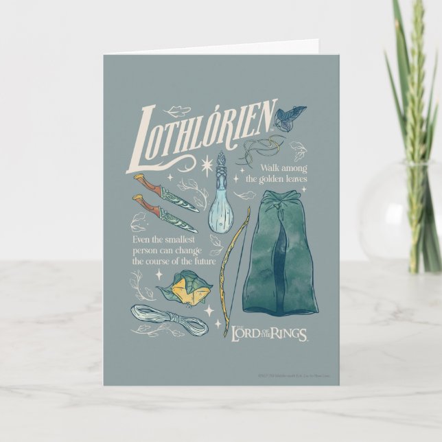 Carte Collage graphique aquarelle LOTHLORIEN™ (Devant)