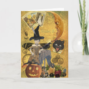 Carte Collage Halloween vintage