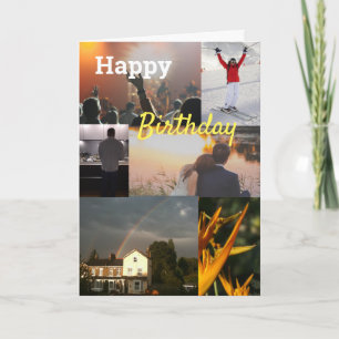 Carte Collage Photo Anniversaire Personnalisé