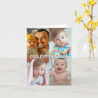 Carte Collage photo bébé pour la fête des pères, papa le