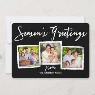 Carte Collage photo classique Bonnes Fêtes