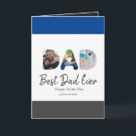 Carte Collage photo DAD Cutout 3 Cadeau personnalisé<br><div class="desc">personnalisation La carte de Fête des pères parfaite, offrez à votre père une carte personnalisée avec vos photos et texte, modifiez le texte, et customisez les polices et les couleurs pour créer vos propres cartes de Fête des pères uniques pour papa et grand-père. Ce design minimaliste moderne comprend une mise...</div>