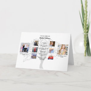 Carte Collage photo d'arbre généalogique avec jalons Ann