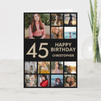 Collage photo de 45e anniversaire 13 Photos Black