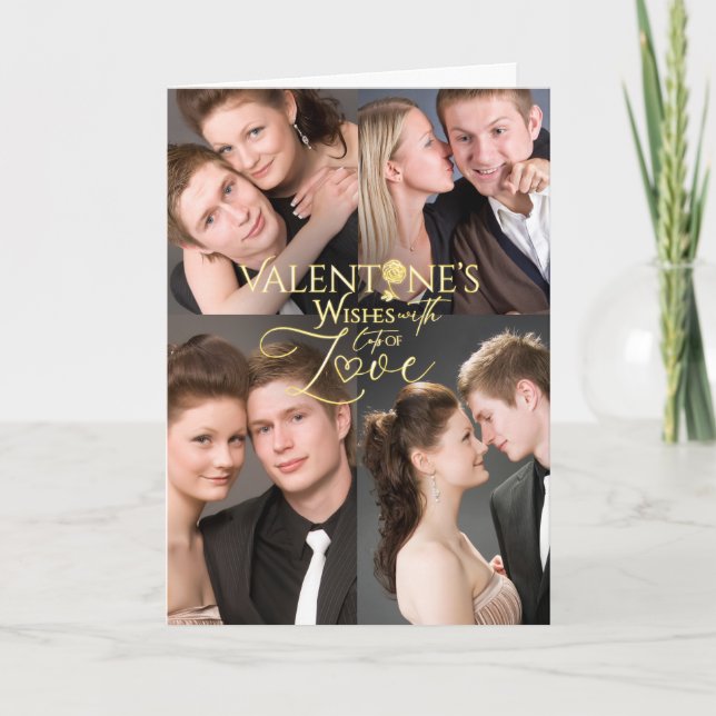 Carte Collage photo de la Saint-Valentin souvenir (Devant)