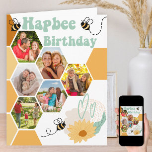 Carte Collage photo en nid d'abeille 6 Hapbee Anniversai