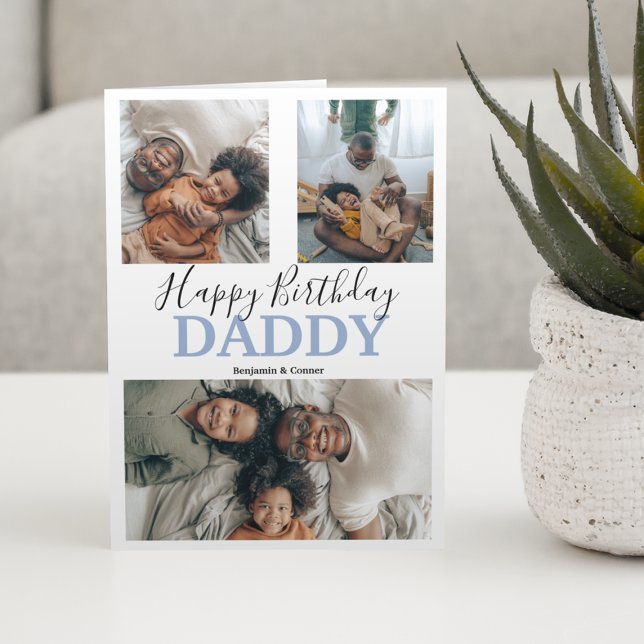 Carte Collage photo moderne 3 | Anniversaire (Créateur téléchargé)