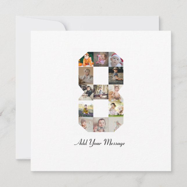 Carte Collage photo n°8 noir et blanc (Devant)