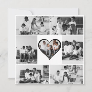 Carte Collage photo noir et blanc 7