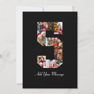 Carte Collage photo noir et blanc numéro 5