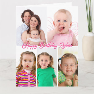 Carte Collage photo personnalisé Anniversaire