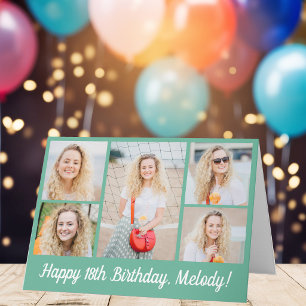 Carte Collage photo personnalisé chic joyeux anniversair