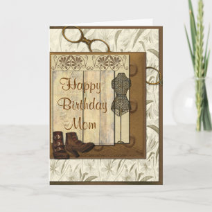 Carte Collage Steampunk vintage Anniversaire