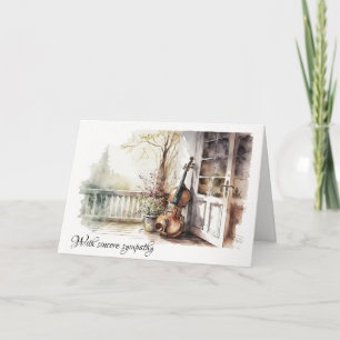 Carte Colle vintage avec Fleurs Sympathie