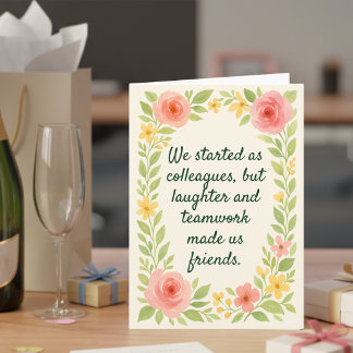 Carte Colleagues to Friends Farewell leaving card