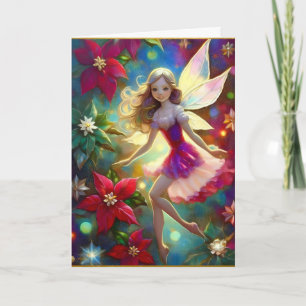 Carte Collection de fées de Noël - Cheveux blond cendré