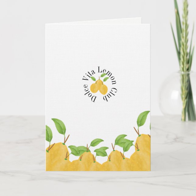 Carte Collection Fête d'anniversaire Lemon Bloom (Devant)