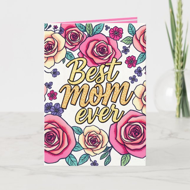 Carte Collection Fleurie Moderne Luxe Cadeau (Devant)