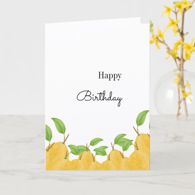 Carte Collection Lemon Bloom Anniversaire (Fleur jaune)