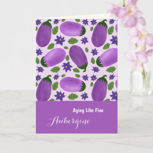 Carte Collection Œillette & Floraison Aubergine – Anniv