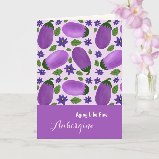 Carte Collection Œillette & Floraison Aubergine –  Anniv (Orchidée)