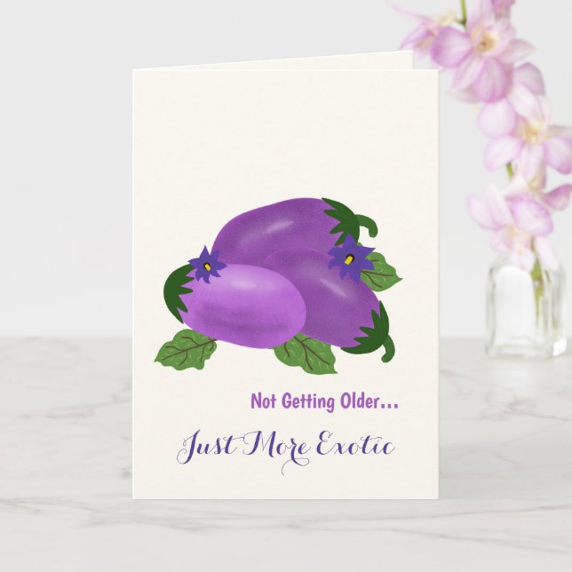 Carte Collection Œuf d'Aubergine Blush & Bloom – Anniver (Orchidée)