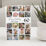 Carte Collection photo Modern Unisex 20 Anniversaire<br><div class="desc">Cette carte d'anniversaire photo collage a 20 photos,  peut être pour lui ou elle,  et vous pouvez ajouter l'âge. La carte est facile à personnaliser et les styles de police,  la taille et la couleur peuvent être changés en cliquant sur le lien personnaliser après la personnalisation.</div>
