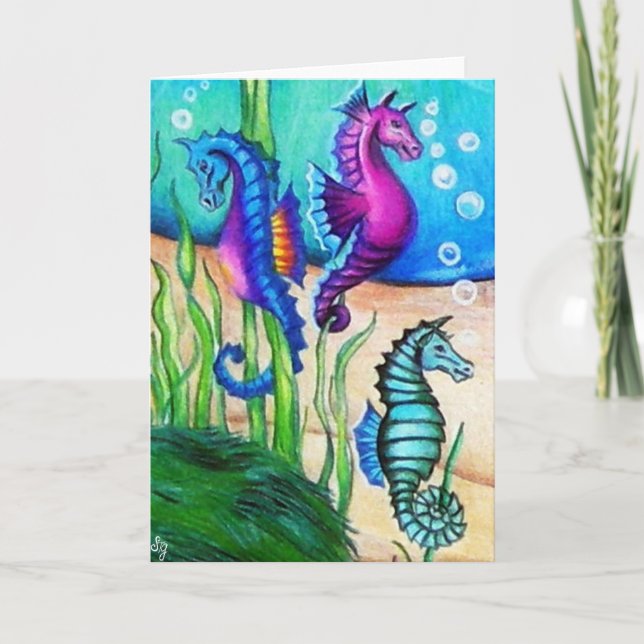 Carte Collection Sea Horses (Devant)