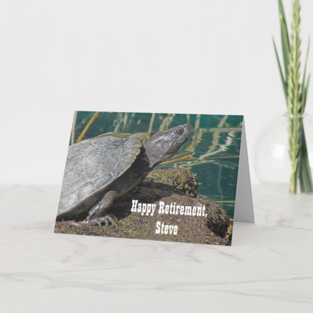 Carte Collègue humoristique de vitesse de tortue de (Devant)