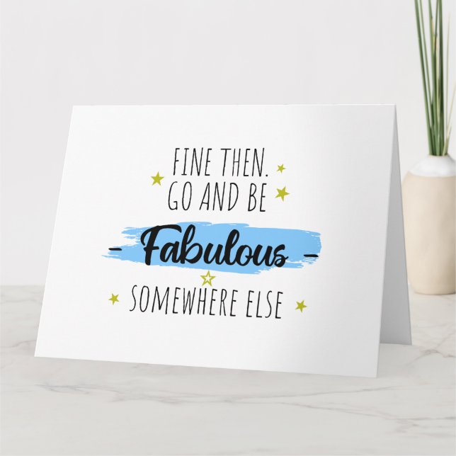 Carte Collègue Leaving, Go Away Farewell Cadeau (Devant)