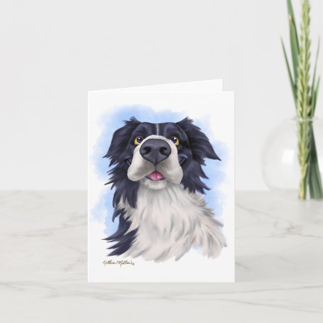 Carte Collie dessin animé amusant  (Devant)
