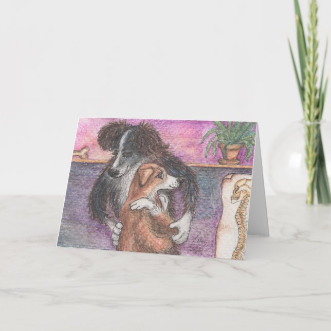 Carte Collie-praticien, chiropracteur Border Collie Blan (Devant)