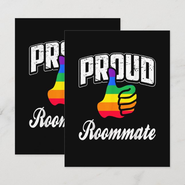 Carte  Colocataire Gay Pride (Devant / Derrière)