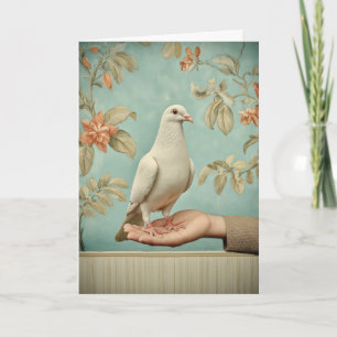 Carte Colombe Blanche Paisible