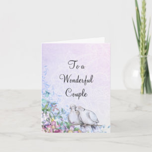 Carte Colombes et fleurs