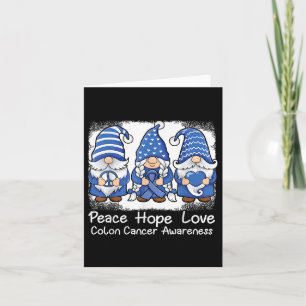 Carte Colon Cancer Gnomes Support Avec Ruban Colorectal