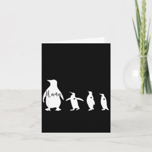 Carte Colonie de manchots maman et bébé fête des mères