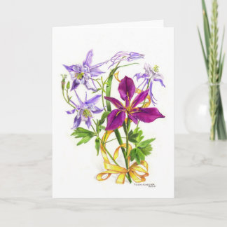 Carte Colonnes Lilac et Iris pourpre sans ours