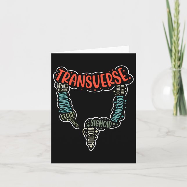 Carte Colonoscopie Gi Funny Endoscopie Infirmière Colon  (Devant)