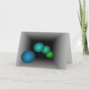 Carte Color Fun 3 D Optical Illusion Infinity Spheres