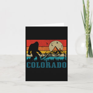Carte Colorado Bigfoot Vintage Rocky Mountains Hiking Ca